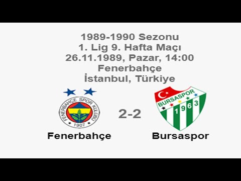 Fenerbahçe 2-2 Bursaspor [HD] 26.11.1989 - 1989-1990 Turkish 1st League Matchday 9 & PM Comments