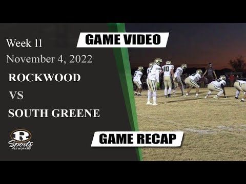 RHS Tiger Football - Rockwood Vs. South Greene Week 11 Game (11/4/22)