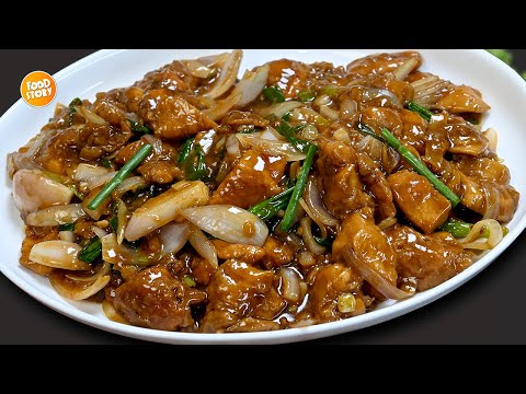 The Best Chicken and Onion Stir Fry Recipe, New Chicken & Vegetable Recipe by Samina Food Story