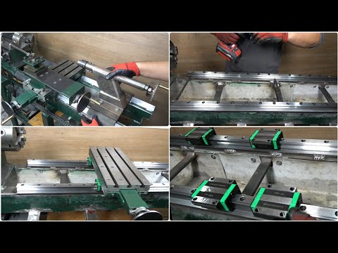 Linear Guide Transformation on a Handmade Lathe - How I Replaced the Rails Step by Step