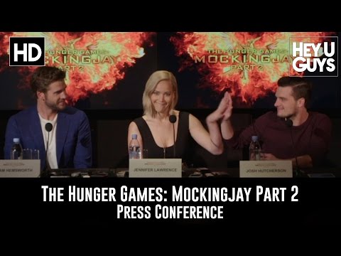 The Hunger Games Mockingjay Part 2 Press Conference - Jennifer Lawrence, Hutcherson, Hemsworth