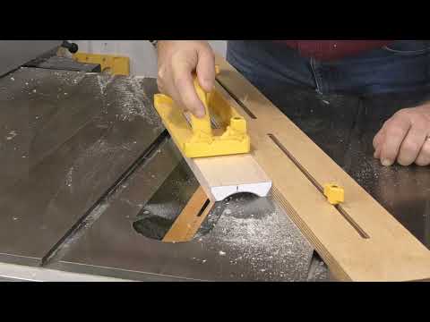 Cove Cut Rolling Pin Stand on the Tablesaw