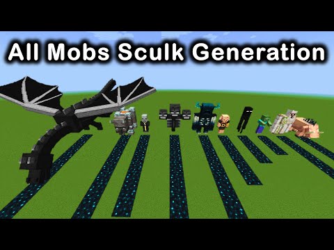 Sculk Generation by All Mobs in Minecraft - Which Mob Will generate more Sculk?