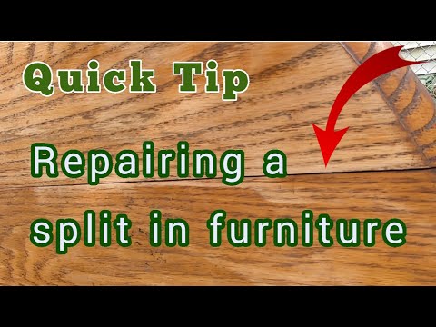 Quick Tip - Repairing a furniture split using a pocket hole jig.