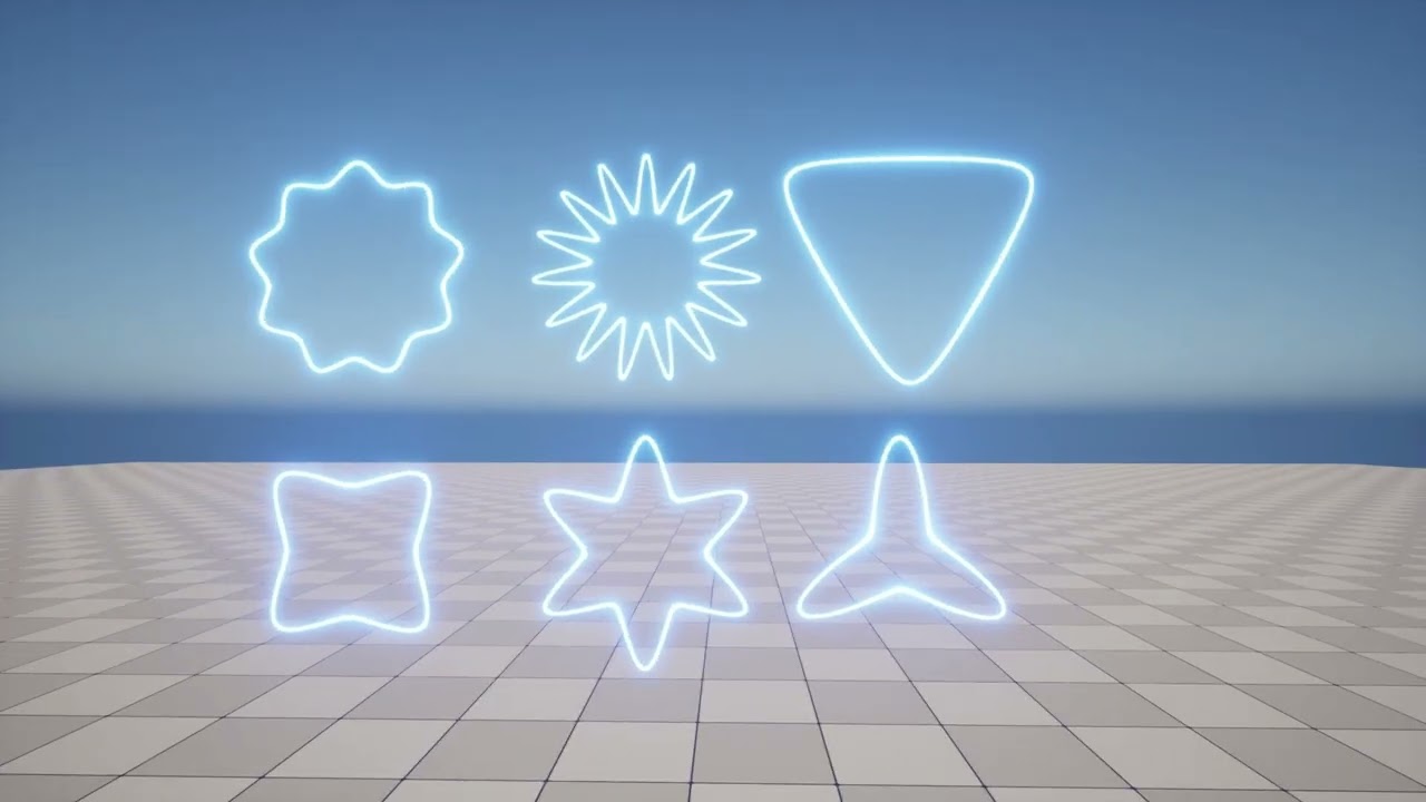 Star Curve in Niagara, Unreal Engine