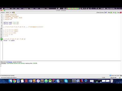 Functional Programming Racket Tutorial Foldr