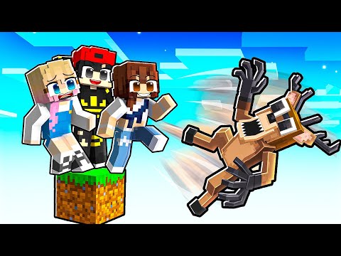 Tek Blok Geyikten Kaçış🧱Minecraft🧱Ayşem Ece Arı