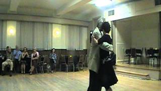 Oscar Casas and Ana Miguel vals exhibition at Milonga Portenia in Chicago