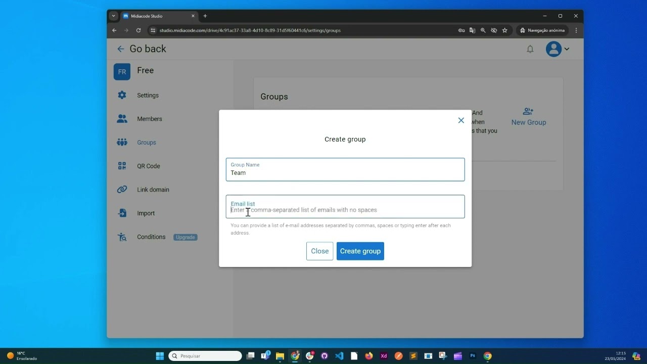 Group - How to create groups in the workspace