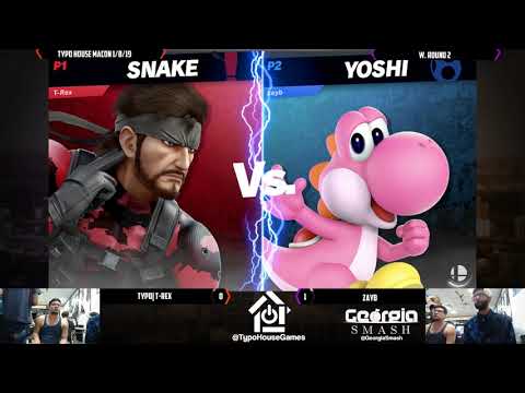Smash Ultimate Tournament 1/8/19 - Typo| T-Rex(Snake) Vs ZayB(Yoshi) - W. Round 2