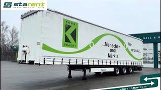 Krone Megatrailer Hubdach Liftachse Palettenanschlagleisten Safe  Curt poluprikolica sa kliznom ceradom | Slika 4 - Autoline