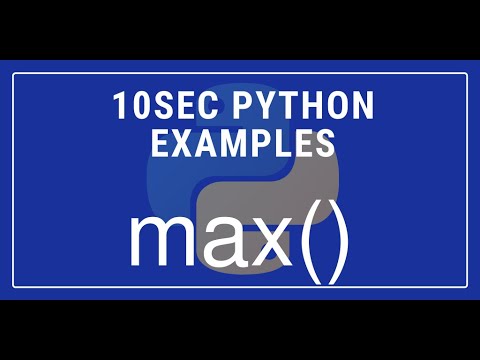 10sec Python Examples Max Built In Function By Code Recipe