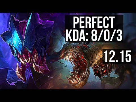 REK'SAI vs FIDDLESTICKS (JNG) | 82% winrate, 8/0/3, Legendary | NA Grandmaster | 12.15