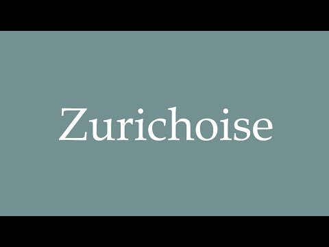 How to Pronounce ''Zurichoise'' (from Zurich) Correctly in French