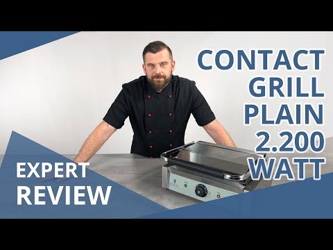 video - Kontaktgrill - slät - 2200 W