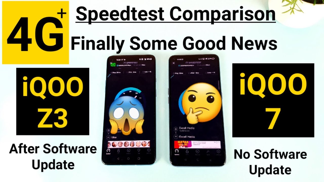 iQOO 7 vs iQOO Z3 4G+ Speedtest  after software update what a change  better connectivity 🔥🔥🔥