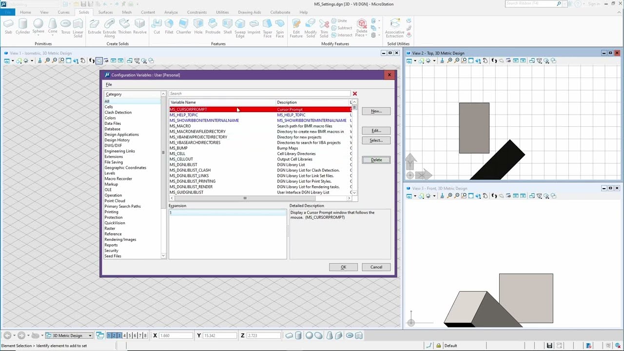 Learning MicroStation Quick Tip - CursorPrompt