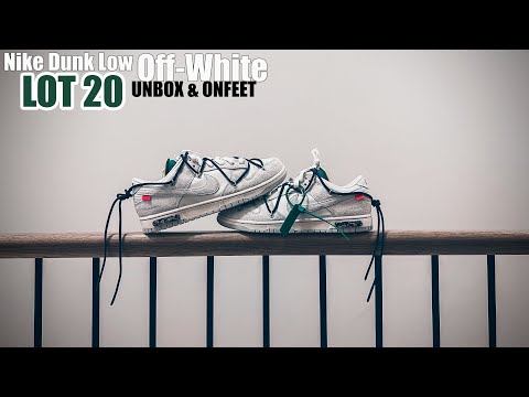 Nike Dunk Low x Off-White " Lot 20 of 50 " - ASMR Unboxing & Onfeet