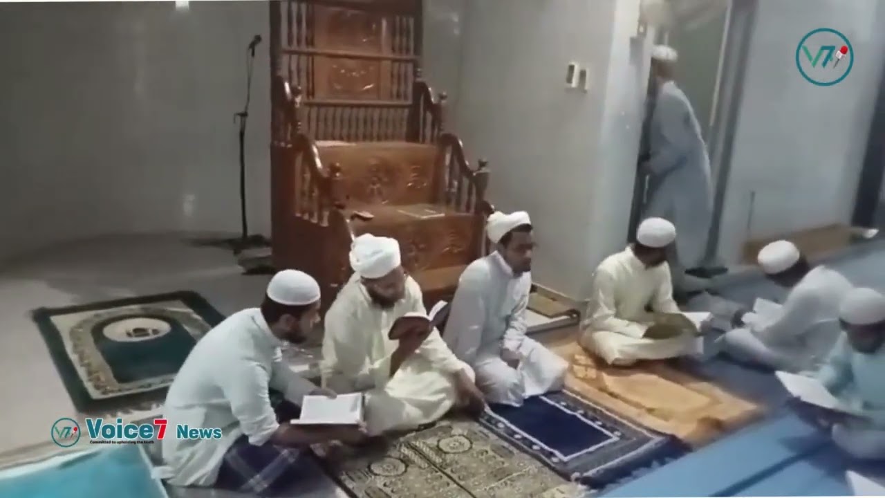 Hafez reciting the Holy Quran after Asr prayer at Baitul Iman Jame Mosque on the edge of Khulna city.
