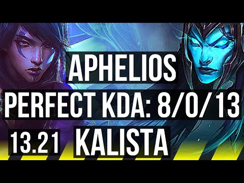 APHELIOS & Maokai vs KALISTA & Rell (ADC) | 8/0/13, Legendary, 400+ games | KR Master | 13.21