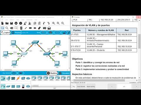 6.2.3.8 Packet Tracer: resolución de problemas de implementación de VLAN, situación 2