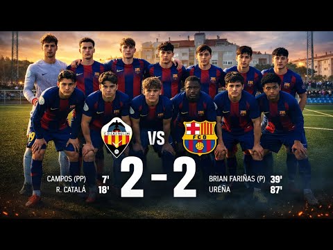 Barcelona B vs Castellon B match highlights 2-2 bast game for Barca b #fcbarcelona 