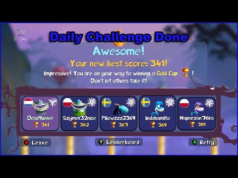 Rayman Legends Daily Challenge and Extreme Challenge #137  - Gold Streak!