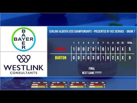 Curling Alberta U20 Provincials - Burton vs Davies