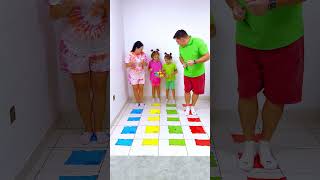 The Floor is Lava Challenge #shorts Eva Alisa Family Shorts 