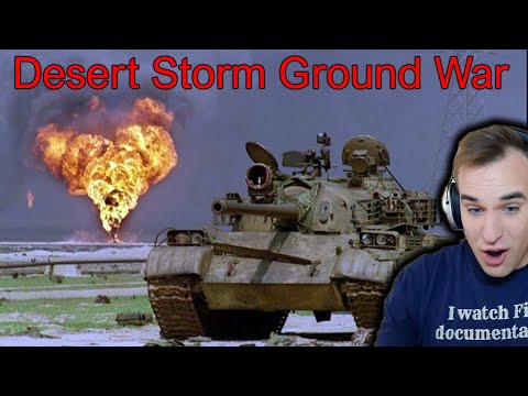 Estonian Soldier reacts to Desert Storm ground war