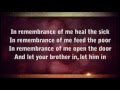 In Remembrance of Me worship video