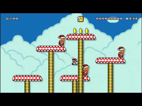 super mario maker world engine level: sky land 1-3