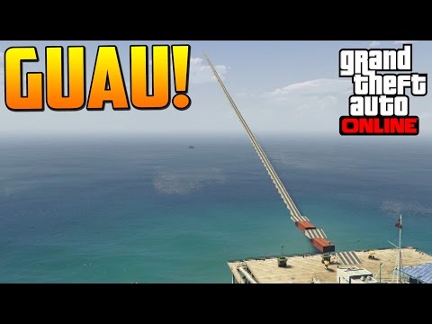 GIANT MEGA RAMP + PERFECT JUMP - GTA 5 Online Funny Moments Gameplay (GTA V PS4 Race)