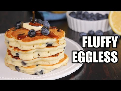 Fluffy Eggless Blueberry Pancakes | How Tasty Channel