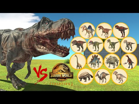 SCARFACE TREX (New Comer) vs ALL UNITS DINOSAURS - Animal Revolt Battle Simulator