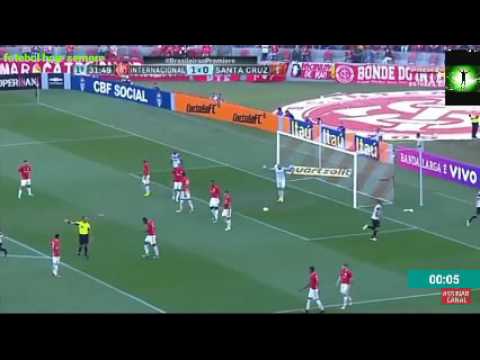 Gol de leo moura internacional 1 x 1 santa cruz / 1° tempo