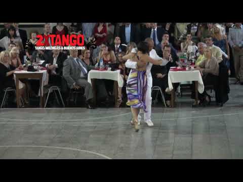  Fabian Peralta  and  Virginia Pandolfi  are  dancing  to  the  tango  "  Mi Serenata  "