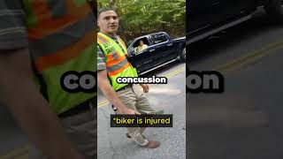 this biker's bike got DESTROYED in a crash😲