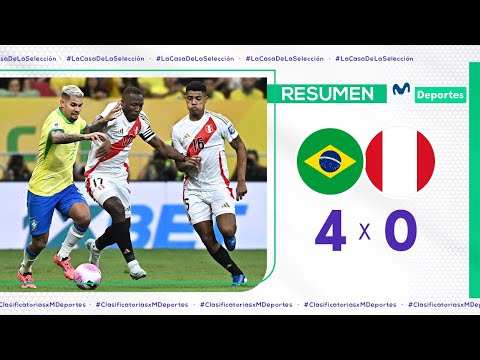 BRASIL vs. PERÚ [4-0] RESUMEN Y GOLES DEL PARTIDO | FECHA 10 | CLASIFICATORIAS 2026 🇧🇷⚽🇵🇪