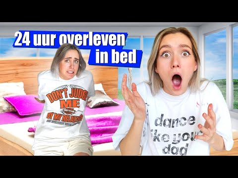 24 UUR OVERLEVEN IN BED!😱