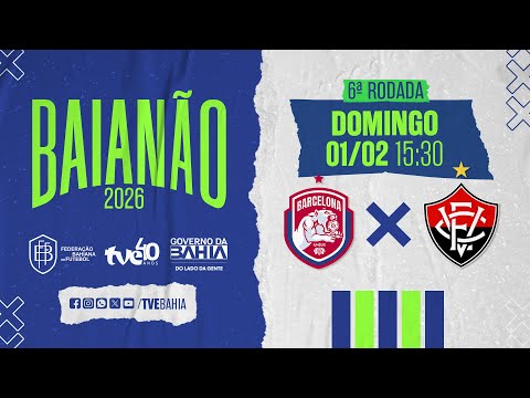 BARCELONA 0 X 2 VITÓRIA | PARTIDA COMPLETA | #BaianãoNaTVE - 01/02/2026