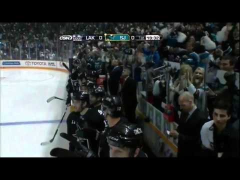 Dany Heatley playoff goal vs LA in his first shift