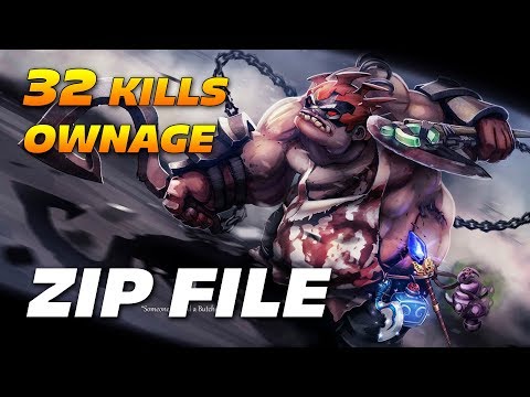 ZIP FILE PUDGE 32 KILLS OWNAGE | Dota 2 Pro Gameplay