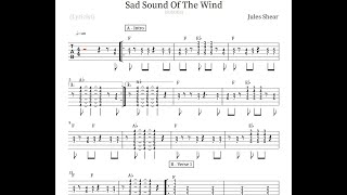 Sad Sound Of The Wind - Jules Shear (guitar transcription w/ tab)