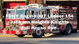 **FULL HOUSE** FDNY Engine 307 and Ladder 154 full house response to a 3 Car MVA