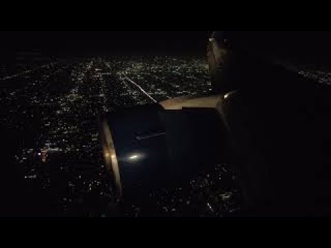 Landing at LAX at Night on a Delta Boeing 767-300 - 4K - With Air Traffic Control Audio - GoPRo