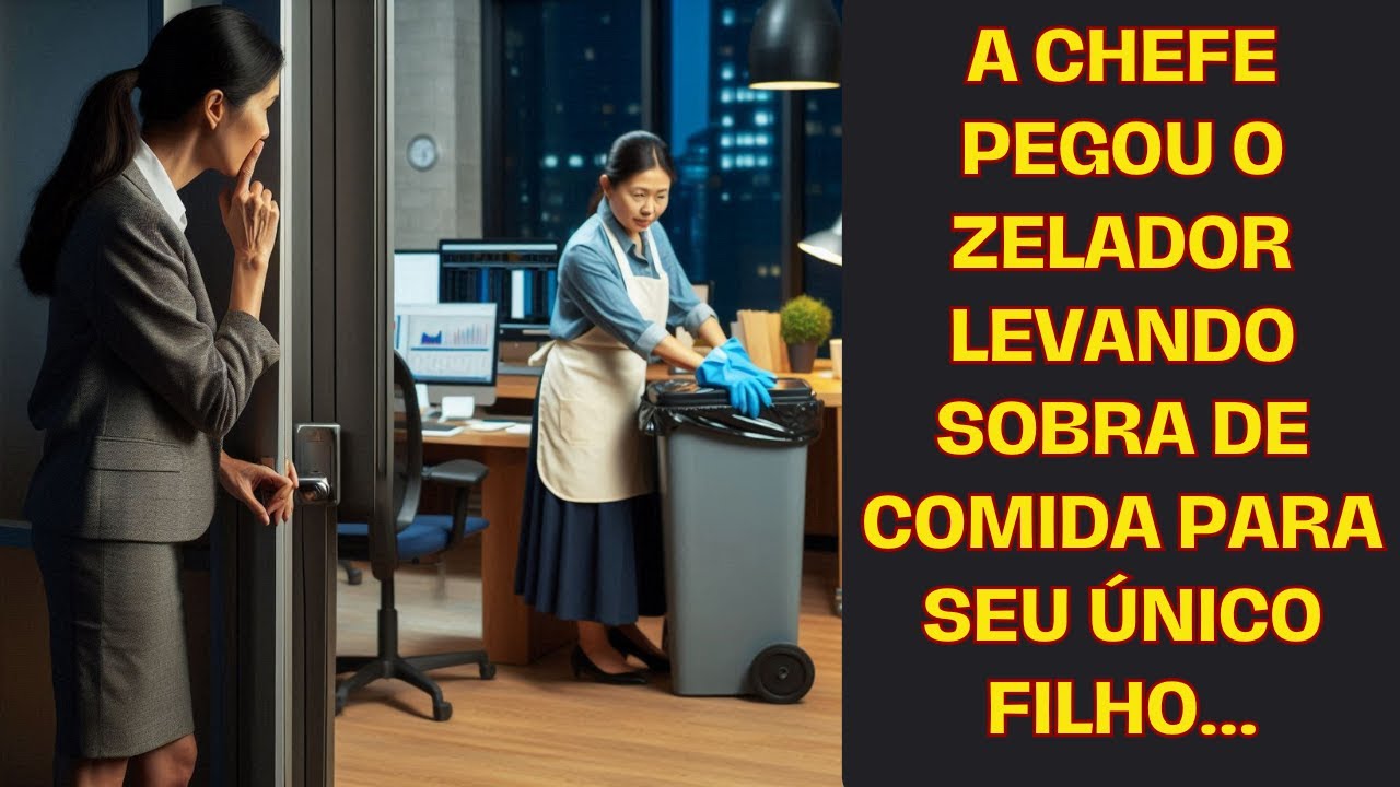 A chefe pegou o zelador levando sobra de comida para seu único filho...
