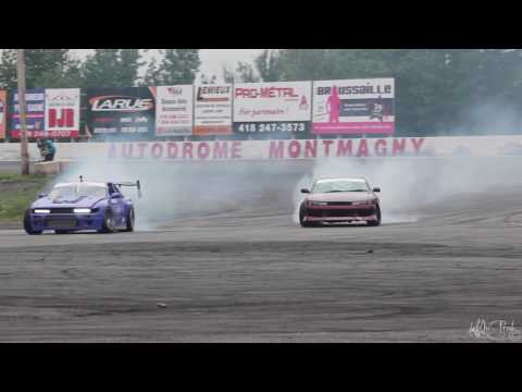 Marin Guilbault Leading Alex Gosselin - Formula Drift Canada Round 2 2015