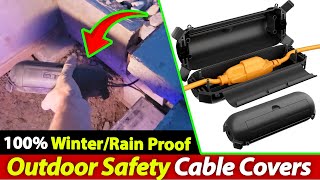 100% Works! Outdoor Cable Covers - Weatherproof Extension Cord Safety Cover - Outdoor Electrical Box