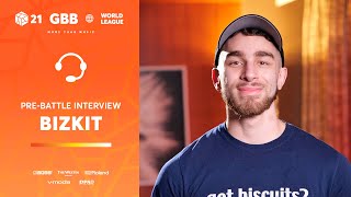 How and for how long have you been preparing for GBB21? *(Bizkit literally dying here)*（00:04:04 - 00:05:16） - BizKit 🇺🇸 | GRAND BEATBOX BATTLE 2021: WORLD LEAGUE | Pre-Battle Interview